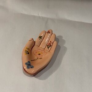 Anthropologie  Nathalie small Floral Ceramic Hand Jewelry Holder